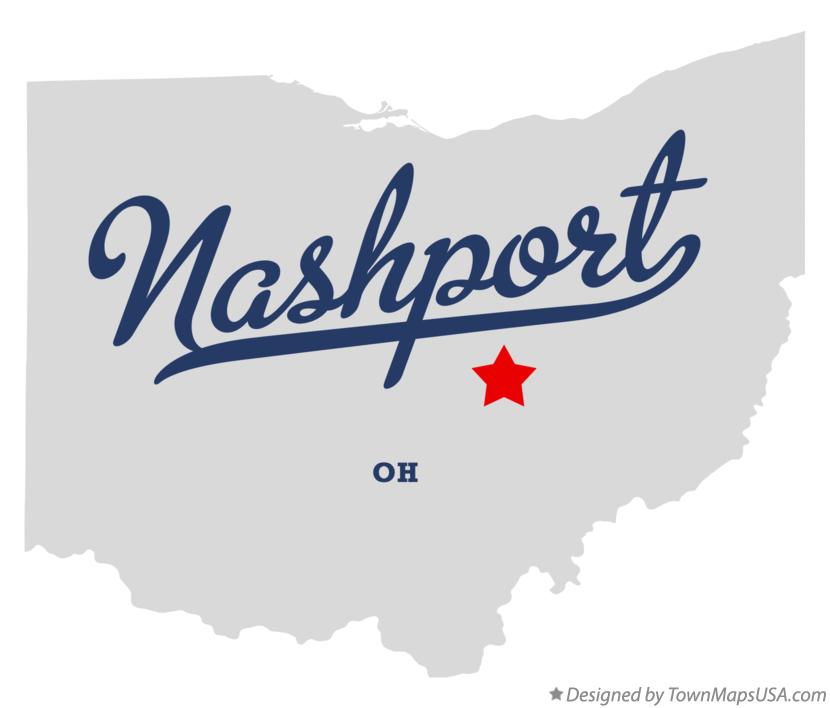 Map of Nashport Ohio OH