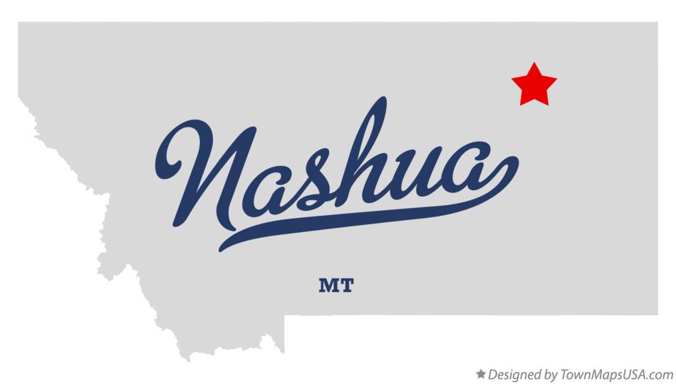Map of Nashua Montana MT