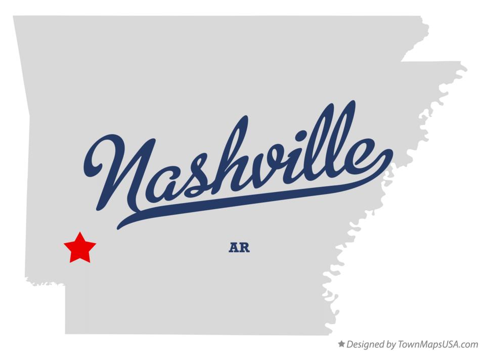 Map of Nashville Arkansas AR