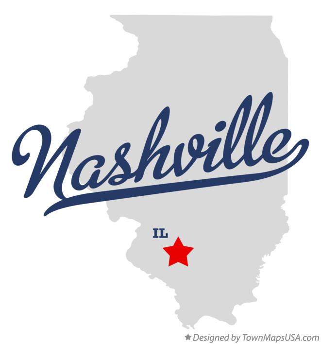 Map of Nashville Illinois IL
