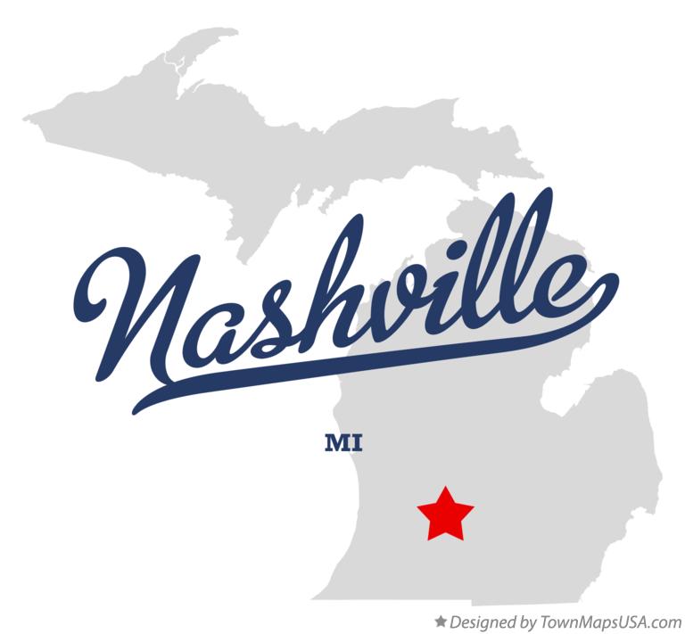 Map of Nashville Michigan MI