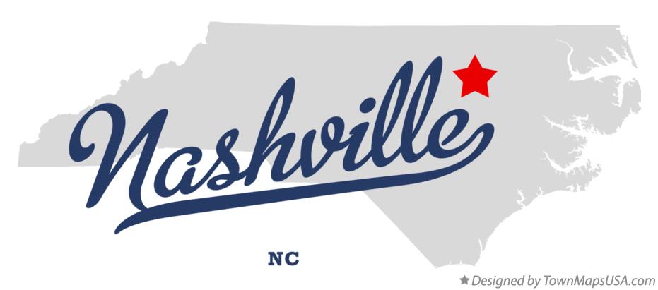 Map of Nashville North Carolina NC