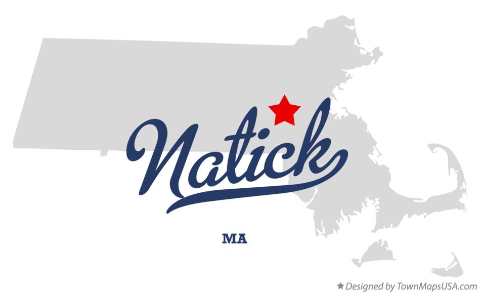 Map of Natick Massachusetts MA