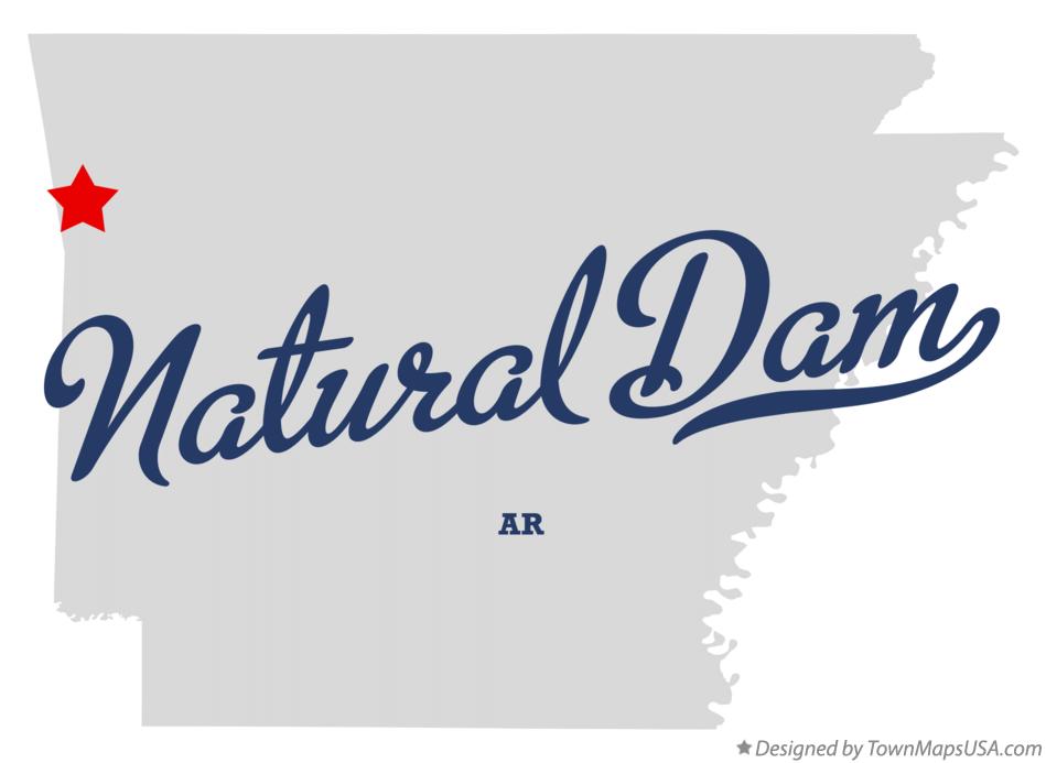Map of Natural Dam Arkansas AR