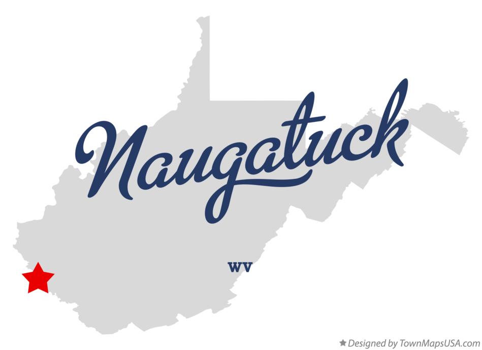 Map of Naugatuck West Virginia WV