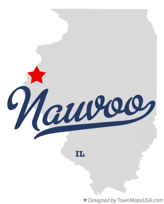 Map of Nauvoo, IL, Illinois