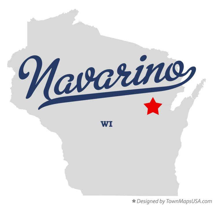 Map of Navarino Wisconsin WI