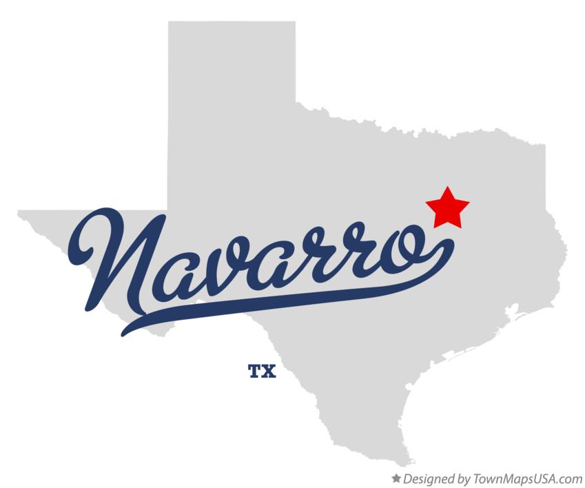 Map of Navarro Texas TX