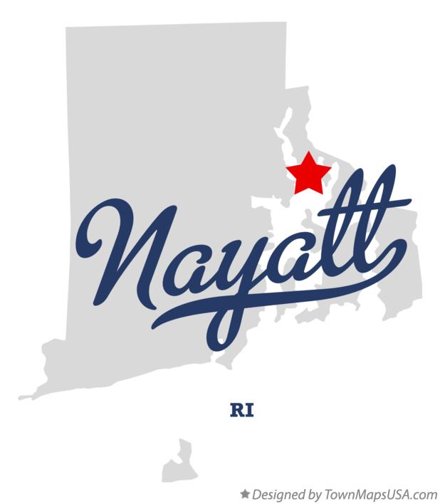 Map of Nayatt Rhode Island RI
