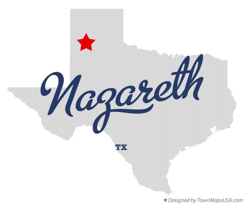 Map of Nazareth Texas TX