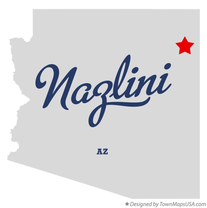 Map of Nazlini Arizona AZ
