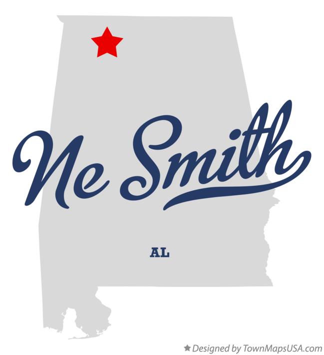 Map of Ne Smith Alabama AL