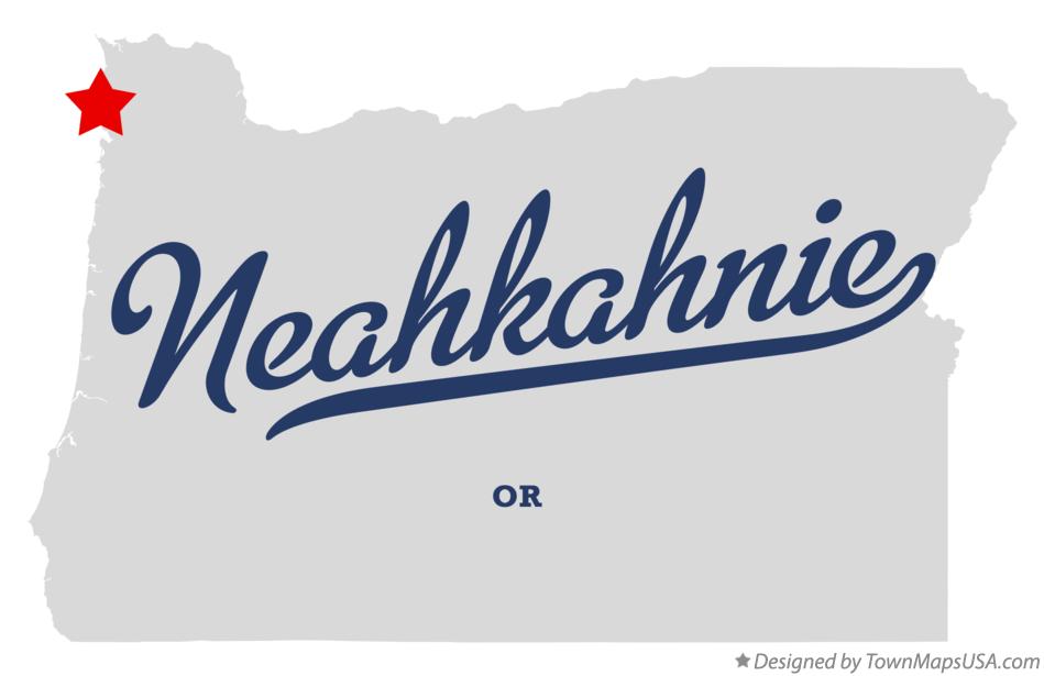 Map of Neahkahnie Oregon OR