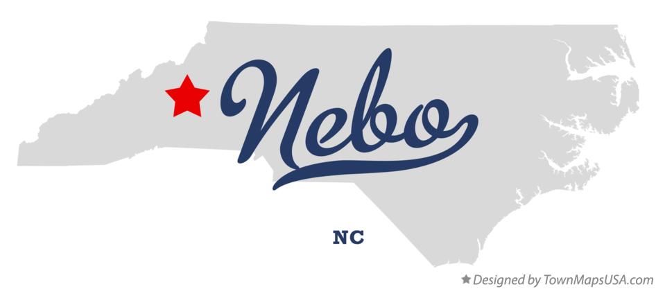 Map of Nebo North Carolina NC