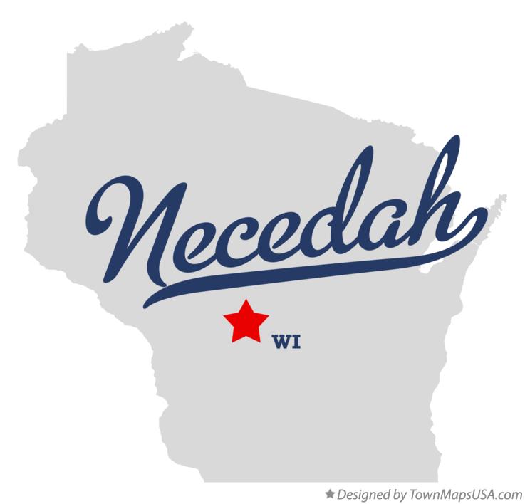 Map of Necedah Wisconsin WI