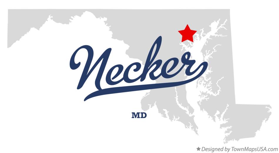 Map of Necker Maryland MD