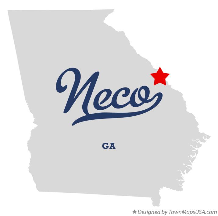 Map of Neco Georgia GA