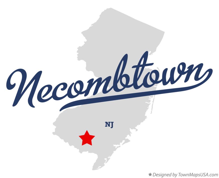 Map of Necombtown New Jersey NJ