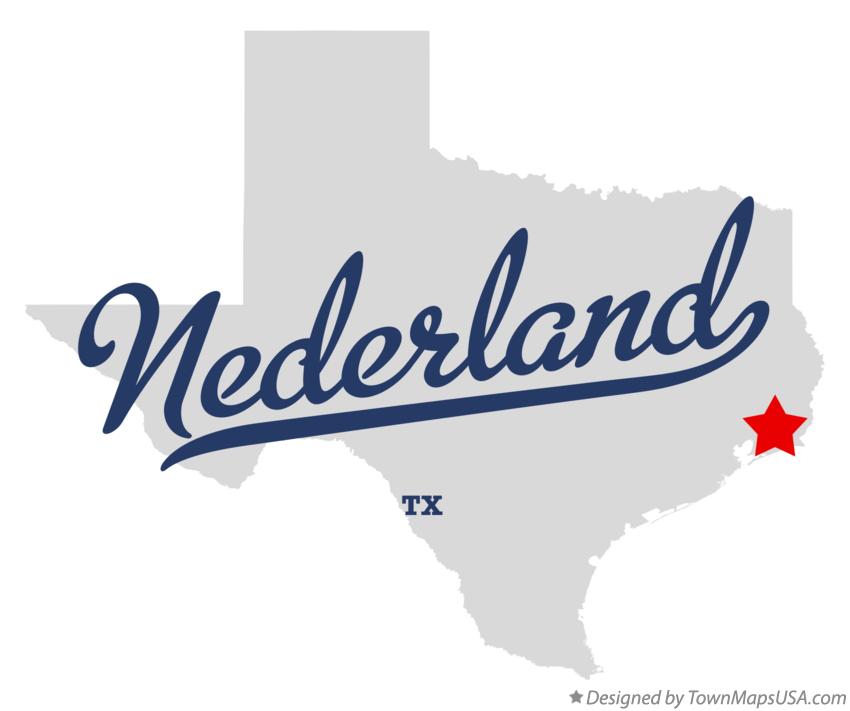 Map of Nederland Texas TX