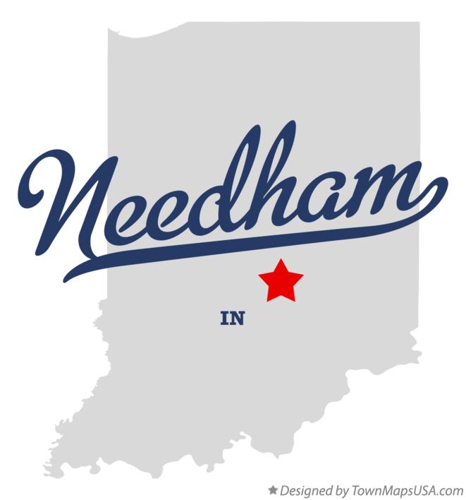 Map of Needham Indiana IN
