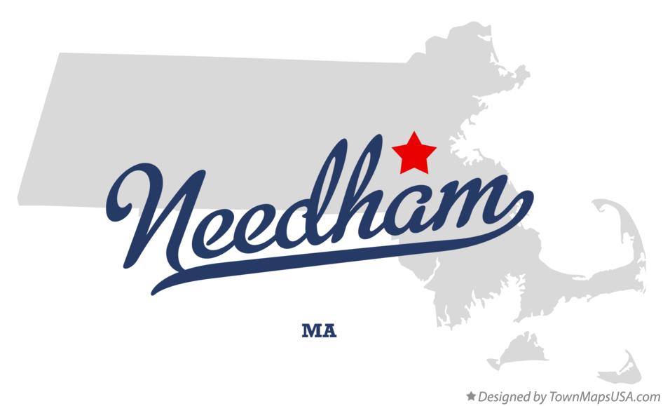 Map of Needham Massachusetts MA