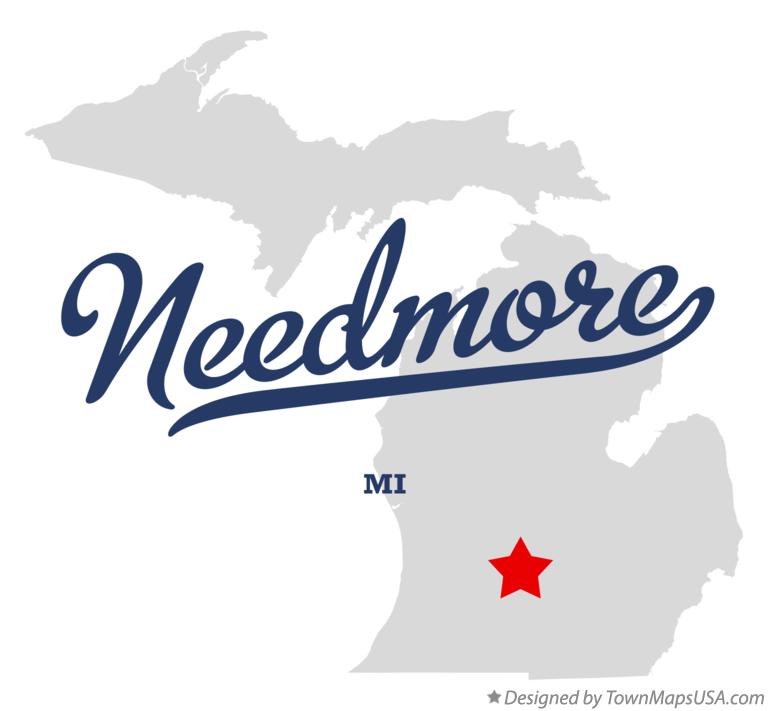 Map of Needmore Michigan MI
