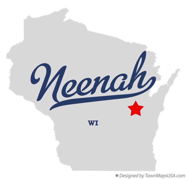 Map of Neenah Wisconsin WI