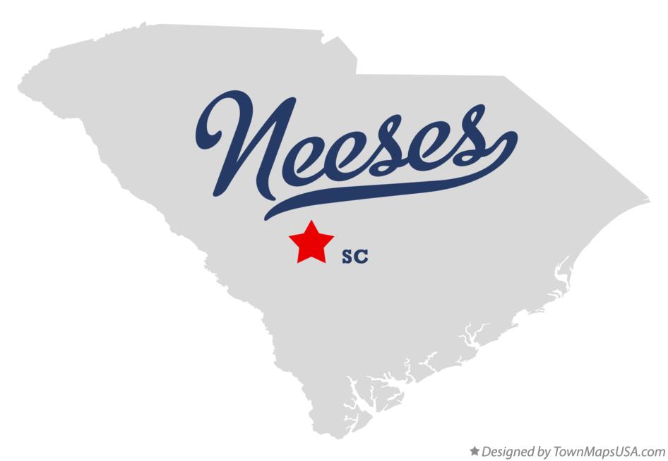Map of Neeses South Carolina SC