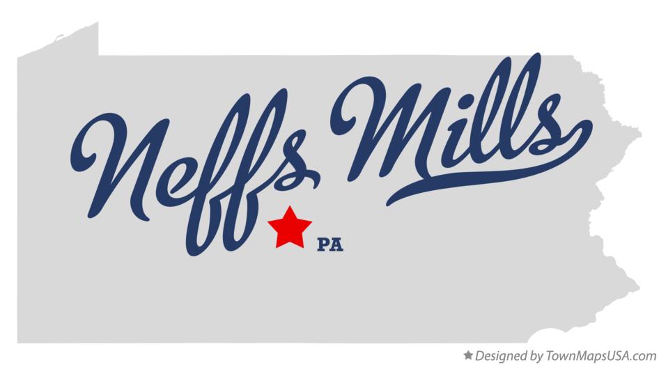 Map of Neffs Mills Pennsylvania PA