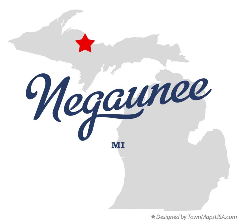 Map of Negaunee Michigan MI