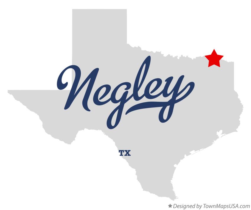 Map of Negley Texas TX