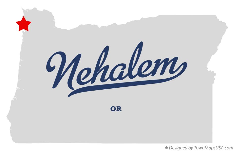 Map of Nehalem Oregon OR