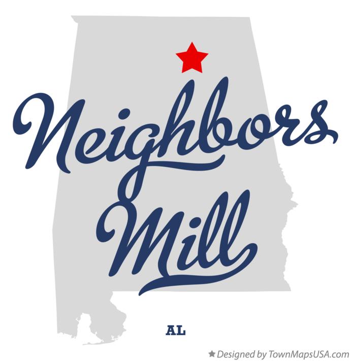 Map of Neighbors Mill Alabama AL