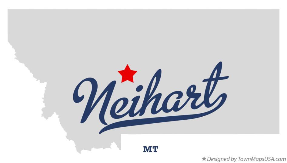 Map of Neihart Montana MT