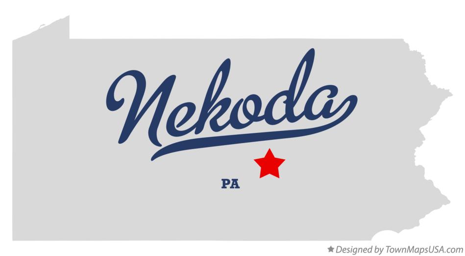 Map of Nekoda Pennsylvania PA