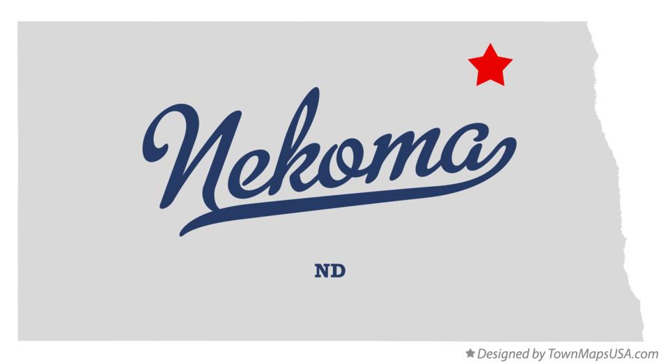 Map of Nekoma North Dakota ND