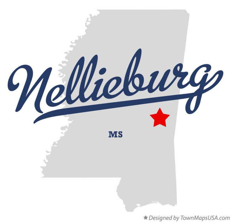 Map of Nellieburg Mississippi MS