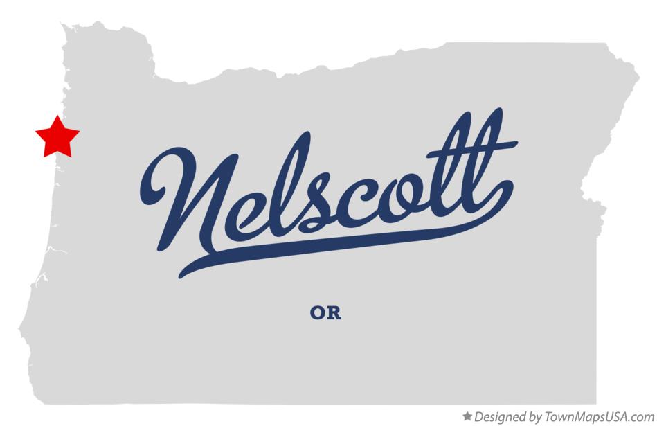 Map of Nelscott Oregon OR
