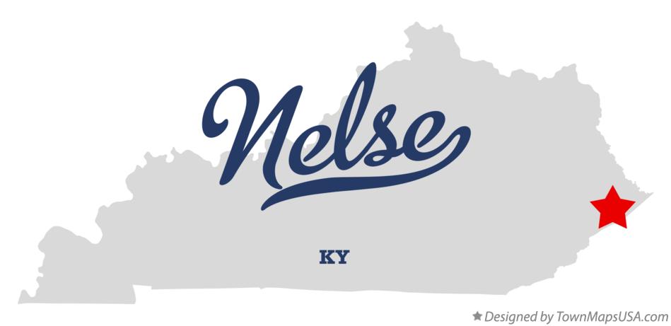 Map of Nelse Kentucky KY