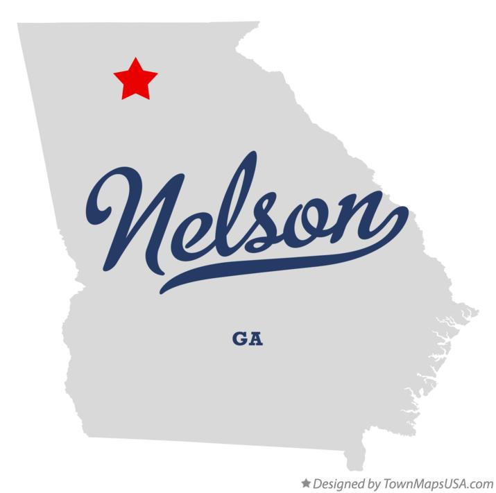 Map of Nelson Georgia GA