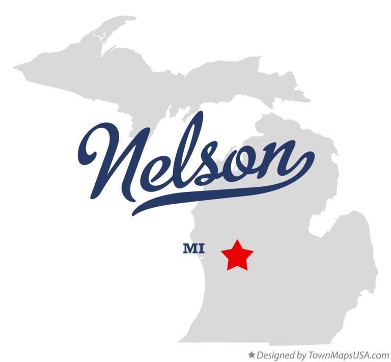 Map of Nelson Michigan MI