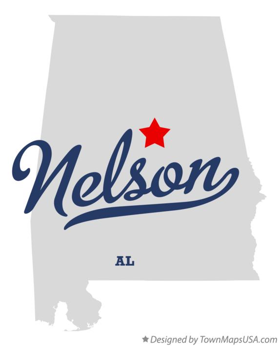 Map of Nelson Alabama AL