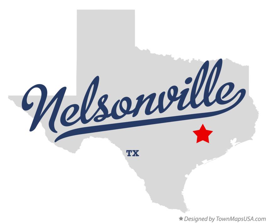Map of Nelsonville Texas TX