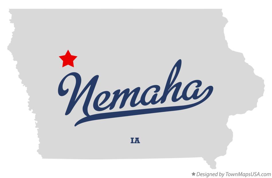 Map of Nemaha Iowa IA
