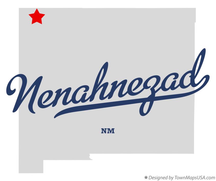 Map of Nenahnezad New Mexico NM