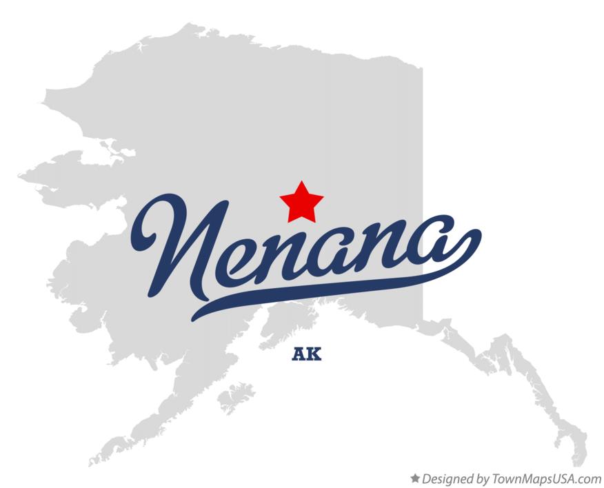 Map of Nenana Alaska AK