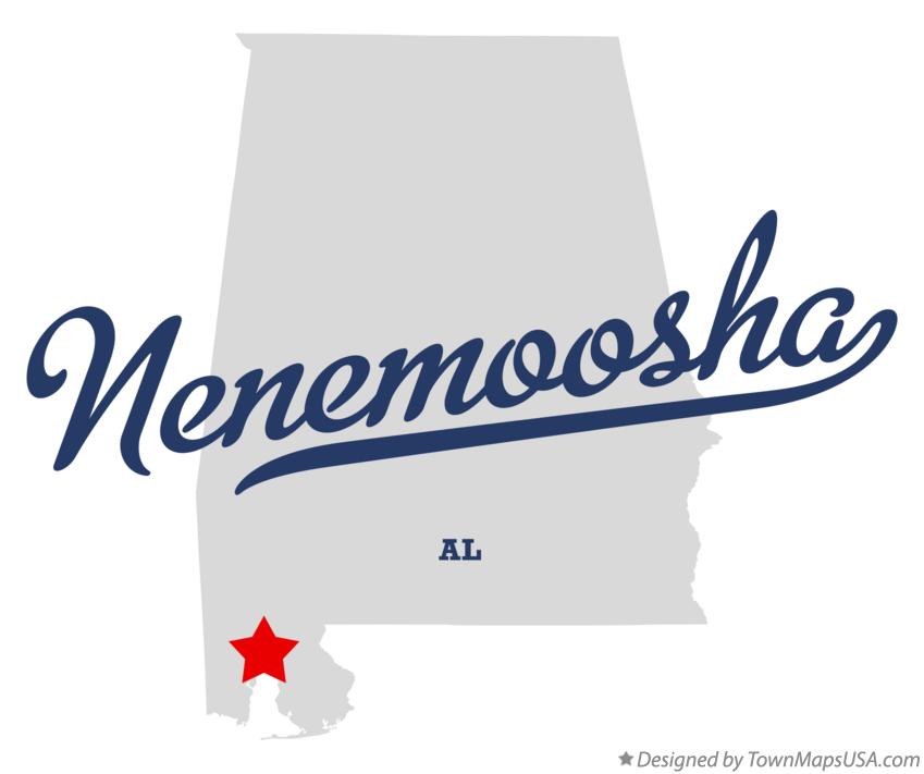 Map of Nenemoosha Alabama AL