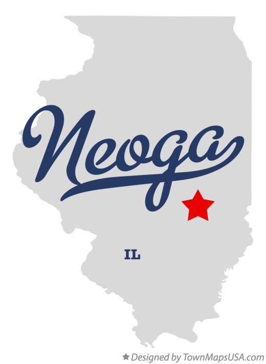 Map of Neoga Illinois IL