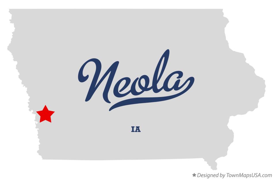 Map of Neola Iowa IA