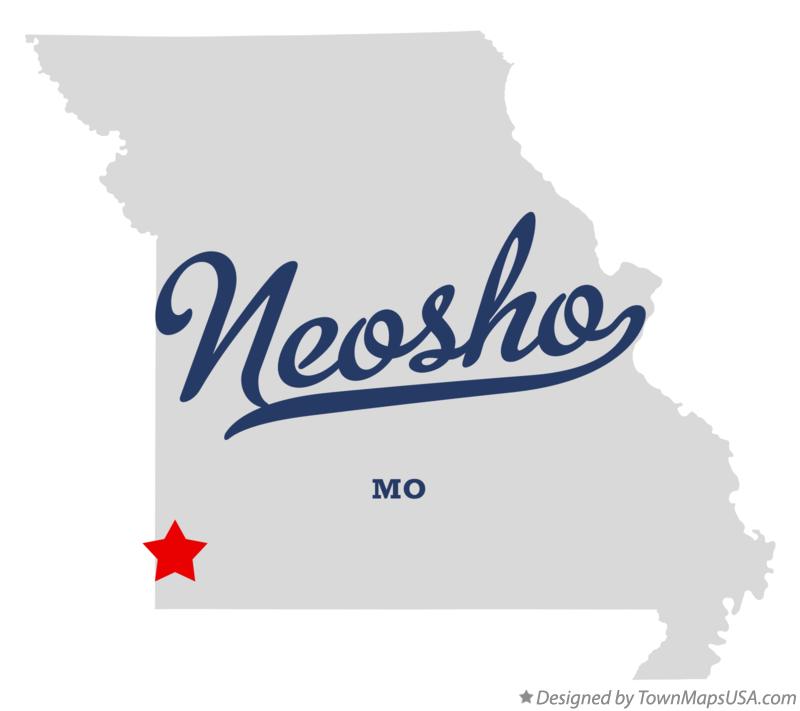 Map of Neosho Missouri MO